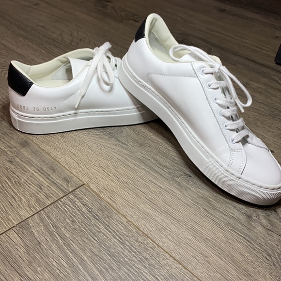 Common Projects White and Black Sneakers - Picture 3 of 10